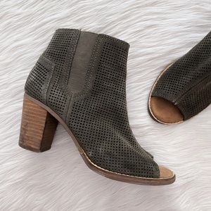 Fritzey perforated deals peep toe bootie